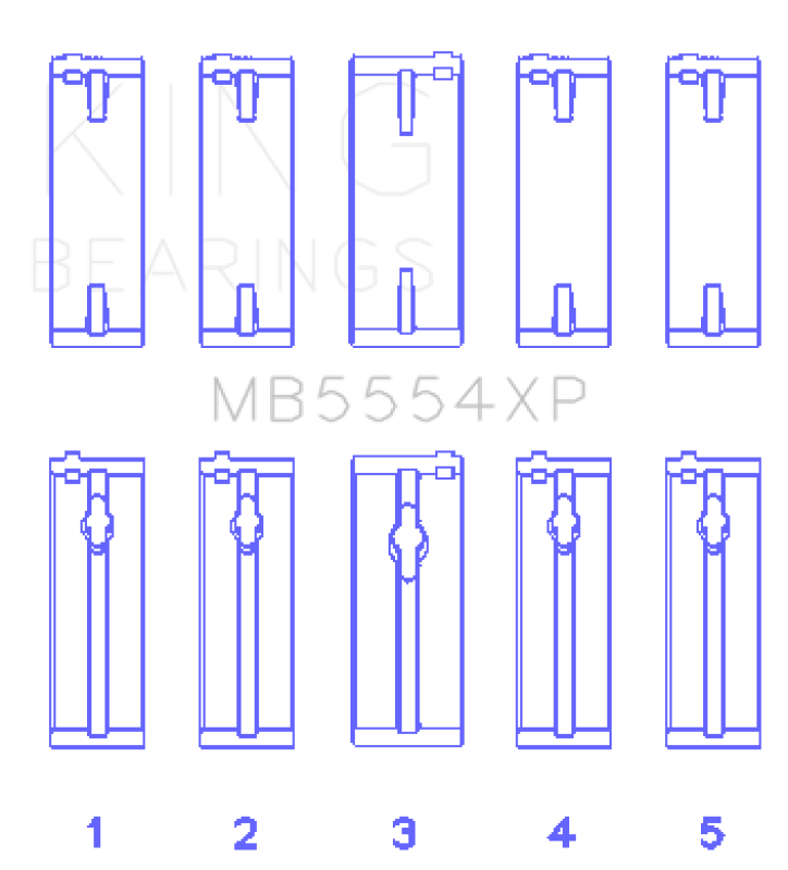 Load image into Gallery viewer, King Engine Bearings MB5554XP KING Performance Main Bearings
