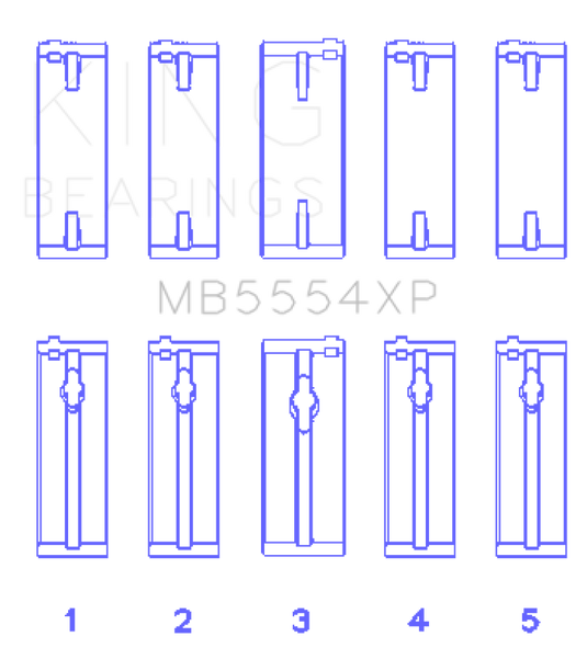 King Engine Bearings MB5554XP KING Performance Main Bearings