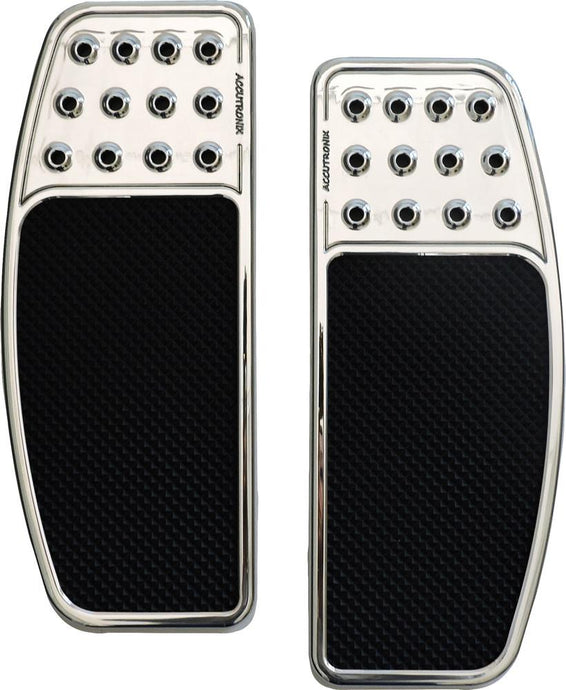 Accutronix FBF01-DVC Drilled Vintage Front Floorboards - Chrome