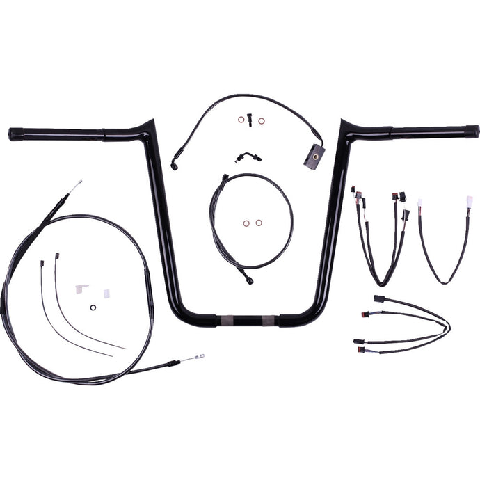 Magnum 48894-314 1-1/4in. Viking Handlebar Installation Kit - 14in. - Black Pearl