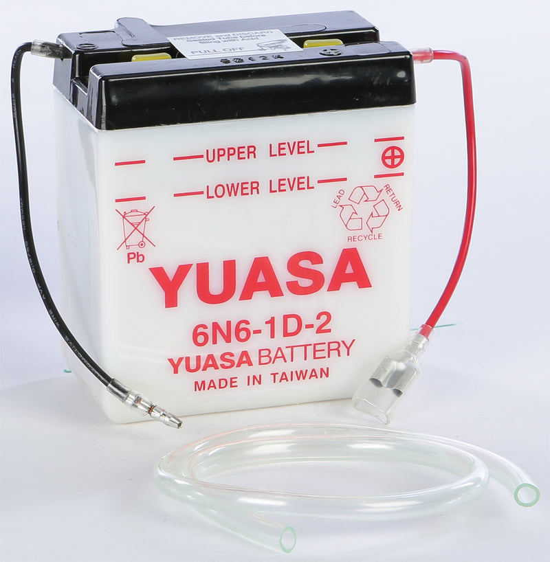 Yuasa YUAM2662B Conventional 6V Battery - 6N6-1D-2