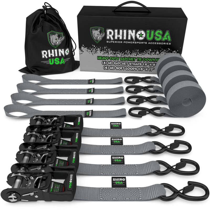 Load image into Gallery viewer, Rhino Usa HDKIT-4PK-GRY RSA Tie Down Kits
