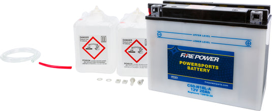 Fire Power C50-N18L-A Conventional 12V Heavy Duty Battery With Acid Pack