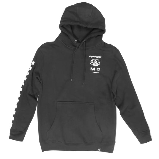 Fasthouse 805 Parallel Pullover Hoodie (Medium, Black)