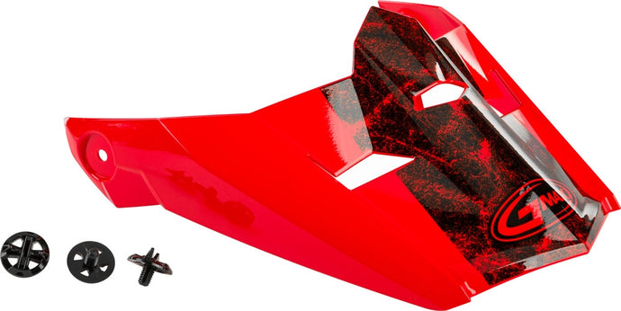 G-Max Visor with Screws for MX-46 Dominant Helmets - Red/Black/White - XS-Sm