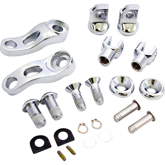 Drag Specialties 1620-2513 Adjustable Passenger Footpeg Mount Kit - Chrome