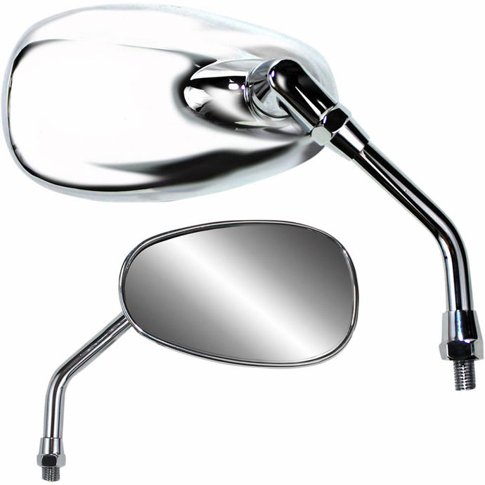 Parts Unlimited 0640-0946 Classic American-Style Mirror - Standard - Yamaha Reverse Thread
