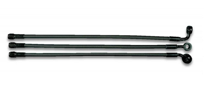 Magnum AS47623 Black Pearl Designer Series ABS Front Upper Brake Line - 10mm. 180deg. Banjo - 23in.