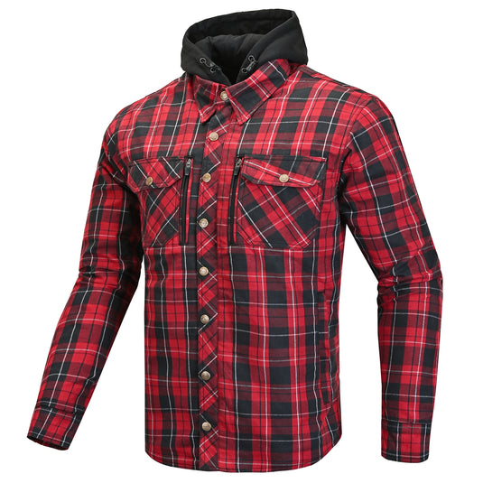 Cortech El Camino Riding Flannel Jacket (Small, Red/Black)