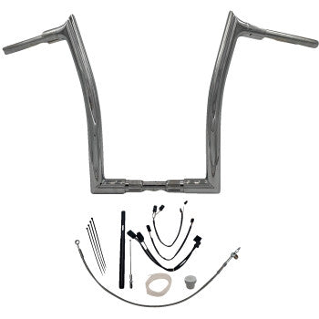 Fat Baggers, Inc. 819616 1-1/2in. EZ Install Pointed Top Handlebar Kit - Chrome
