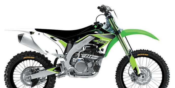 Dcor 20-20-457 Kawasaki Race Complete Graphics Kit - White
