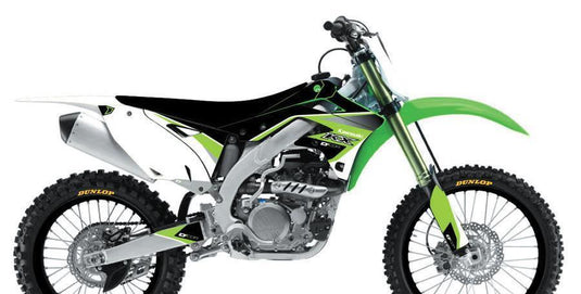 Dcor 20-20-457 Kawasaki Race Complete Graphics Kit - White