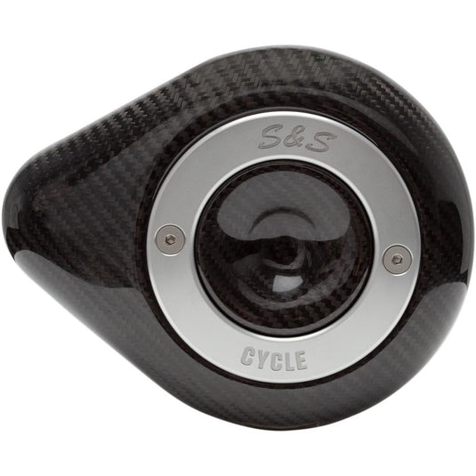 S&S Cycle 170-0501 Stealth Air Cleaner Covers - Teardrop - Carbon fiber