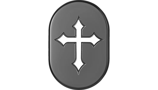 Figurati Designs FD41-AC-BLK-RT Antenna Cover - Black with Cross