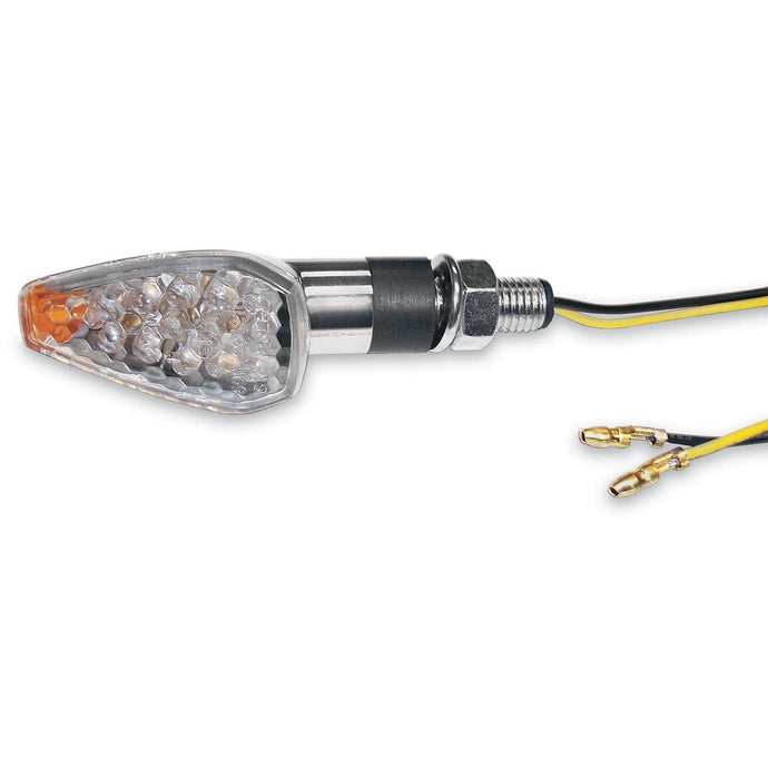 K&S Technologies 25-8947 LED Ultra Mini Stalk Marker Lights - Triangle with Short Stem Chrome Body