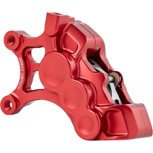 Arlen Ness 02-202 6-Piston Differential Bore Front Brake Caliper for 14in. Rotors - Left Side - Red