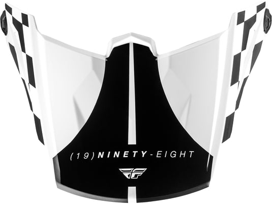 Fly Racing Visor for Kinetic Lite Rival Helmets - Gloss White/Black