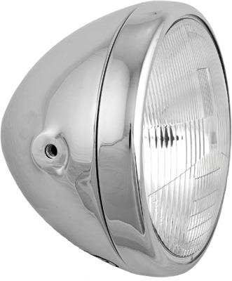 Harddrive 20-6027 Universal 7in. Chrome Headlight Assembly - Side Mount - 12v 60/55w H4