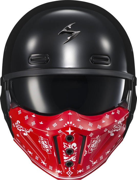 Scorpion Face Mask for Covert X Helmets - Bandana Gloss Red