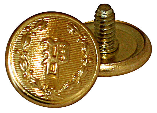 Shoei Replacement Police Buttons with Posts in Gold