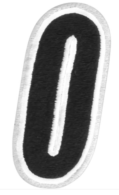 American Kargo 3550-0191 Number Patch - #0 - White/Black