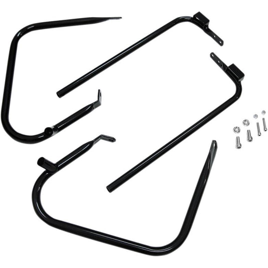 Drag Specialties 3501-1244 Saddlebag Guards/ Support Kit - Gloss Black