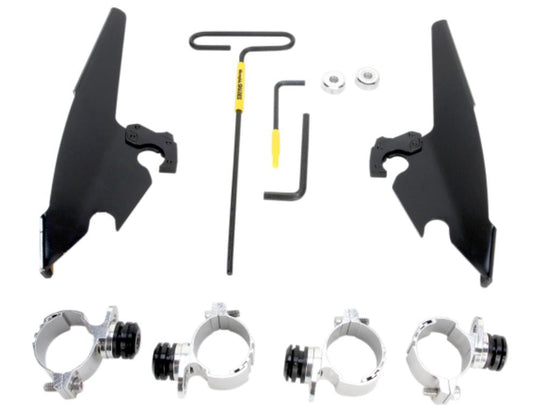 Memphis Shades MEB2008 Trigger-Lock Mount Kit for Batwing Fairing - Black