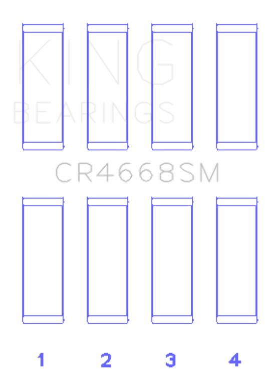 King Engine Bearings CR4668SM KING Connecting Rod Bearings