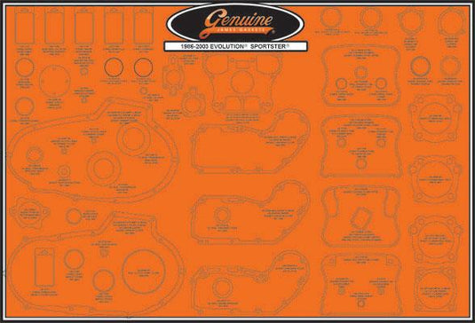 James Gasket 99000-EVXL Gasket Display Board - Evolution Sportster