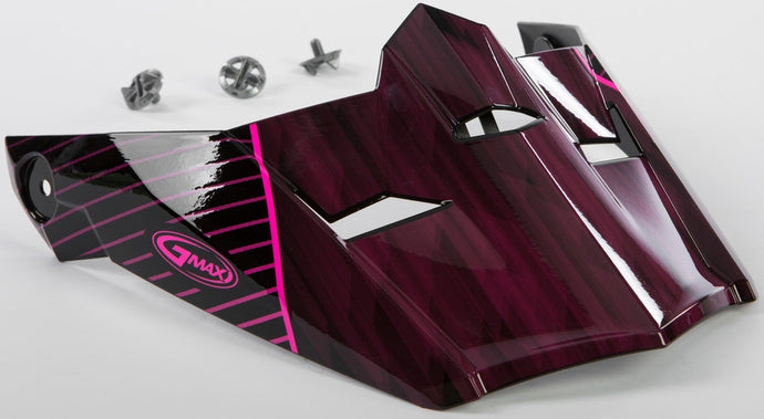 G-Max Visor with Screws for MX-46 Colfax Helmets - Black/Hi-Vis Pink - Md-2XL