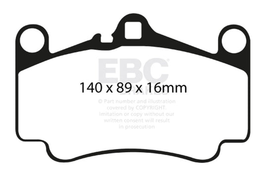 Ebc DP41515R EBC Yellowstuff Brake Pad Sets