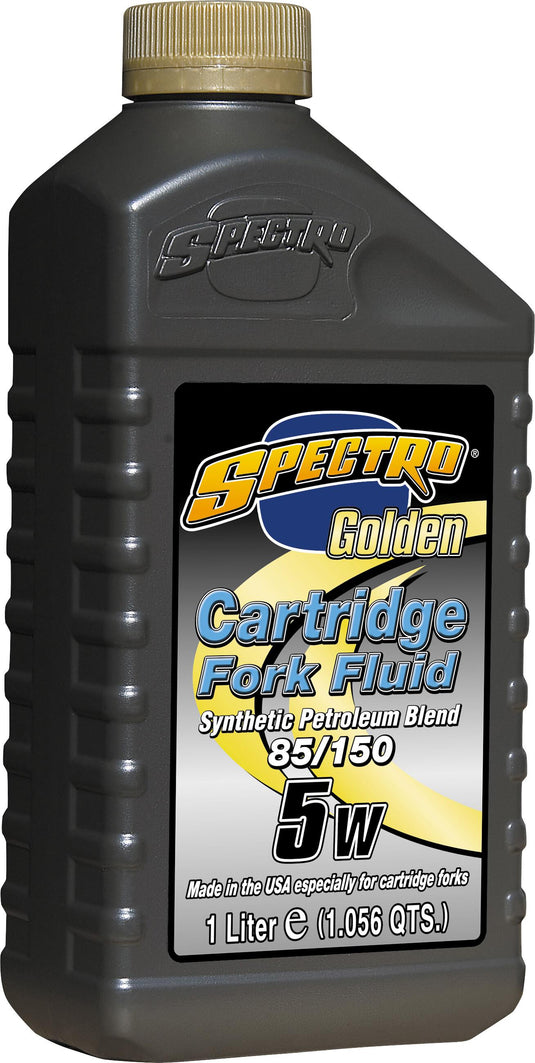 Spectro 310250 5W Golden Cartridge Fork Fluid Synthetic Blend - 1Lt.