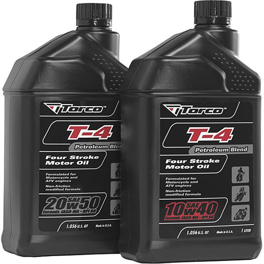 Torco International Corp T612050CE T4 Petroleum Motorcycle Oil - 20W50 - 1L.