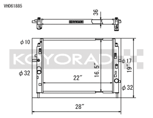 Koyo VH061885 KOY Racing Radiators