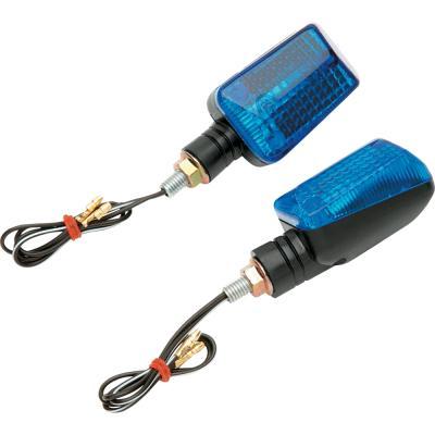 K&S Technologies 25-8041 Mini-Stalk Marker Lights - Black with Blue Lens