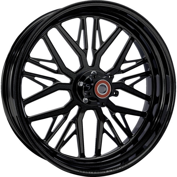 Performance Machine 1202-7814R-NVSAP-SMB Nivis Front Wheel - 18in.x5.5in. - Black Ops
