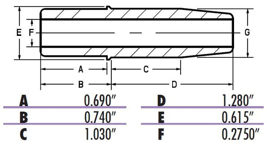 Kibblewhite Precision 20-20702C Cast Iron Exhaust Valve Guide (+.002in.)