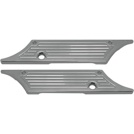 Pro-One Performance PO104720 Saddlebag Latch Covers - Chrome - Ball-Milled