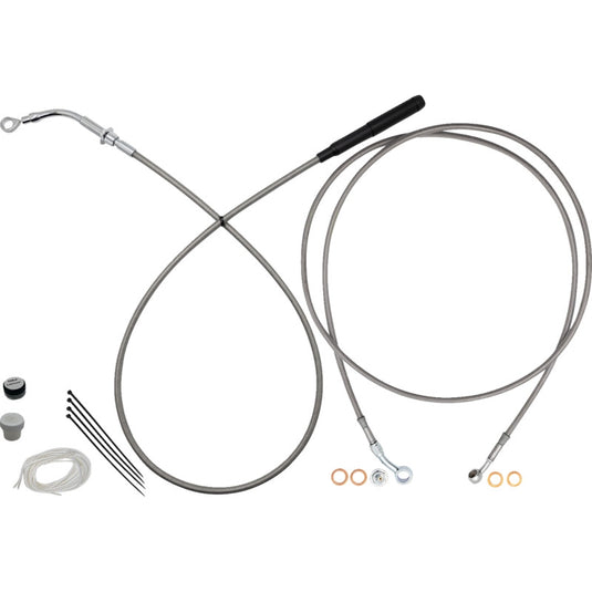 Fat Baggers, Inc. 219914-C EZ Install Upper Clutch Cable Kit - 14in. - Chrome