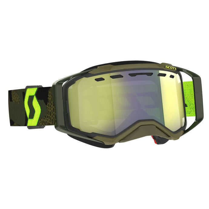 Khaki Green / Yellow Chrome Lens