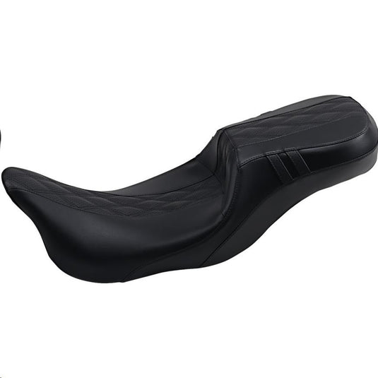 Le Pera LK-997DLGT2 Outcast Daddy Long Legs 2UP Seat with Backrest - Double Diamond Inlay Stitch - Black