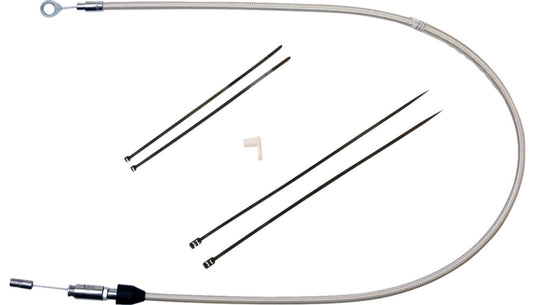 Magnum 523401HE Stock Length Quick Connect Braided Upper Clutch Cable - Polished Stainless - 33in.
