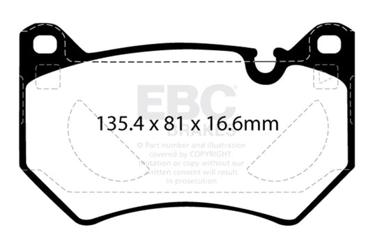 Ebc DP42436R EBC Yellowstuff Brake Pad Sets