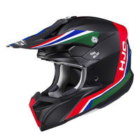 HJC i50 Flux Helmet Semi-Flat Green/Red (MC-41SF) Black