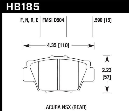 Hawk Performance HB185F.590 HAWK HPS Brake Pad Sets
