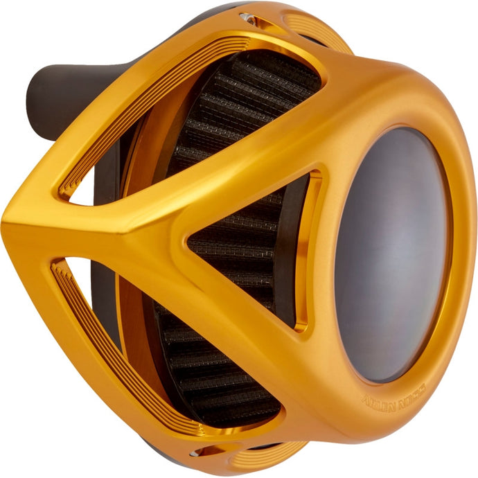 Arlen Ness 600-245 Clear Tear Series Air Cleaner Kit - Gold Anodized