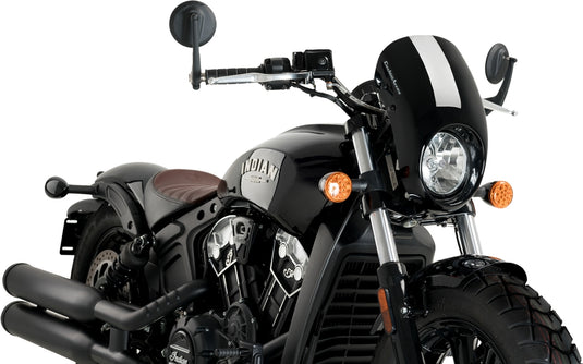Puig 21092J Anarchy Semi Fairing - Matte Black