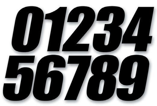 Dcor 45-26-0 Individual Numbers 6in. - No.0 - Black
