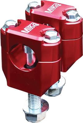 Mika Metals RED MK-RE-118 Universal Bar Mounts - 1 1/8in. - Red