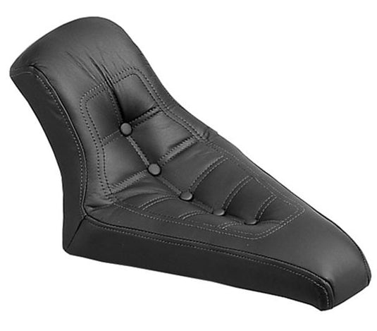 Drag Specialties DS-907540 Scorpion Low Rider Solo Seat - Black Vinyl - Scorpion Stitch